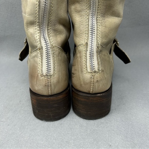 Independent Boot Company Womens Riding Boots Cream Leather Sz 6.5 - Picture 8 of 12